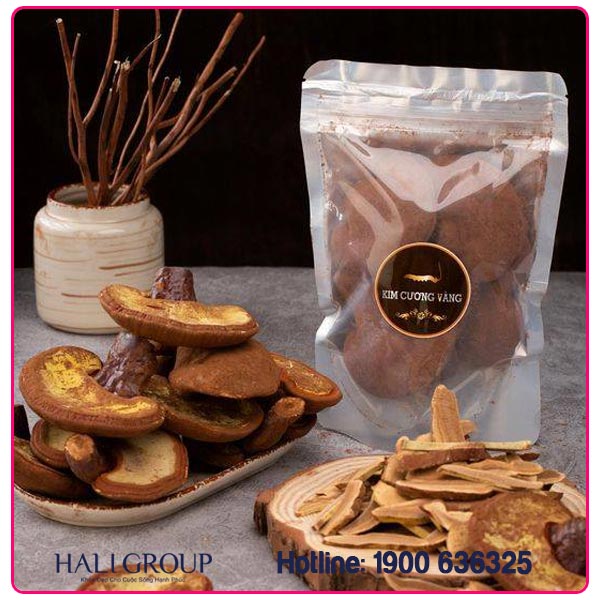 Nấm Linh Chi Đà Lạt Nguyên Tai Kim Cương Vàng - Ảnh 4