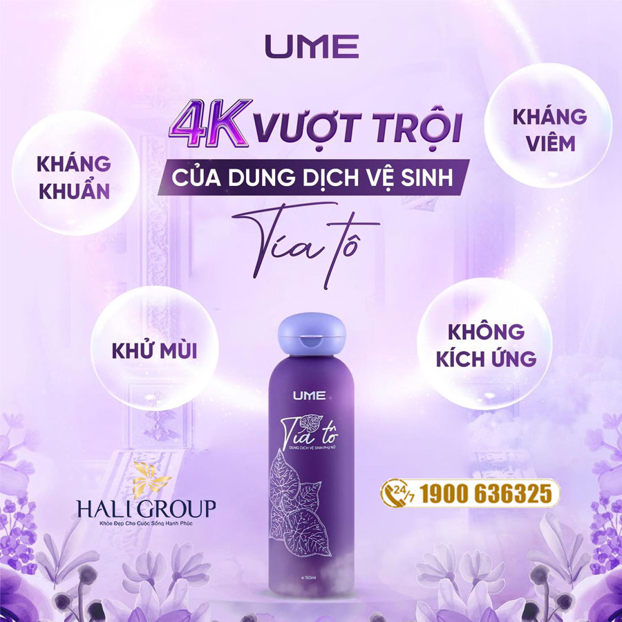 dung dịch vệ sinh tía tô ume