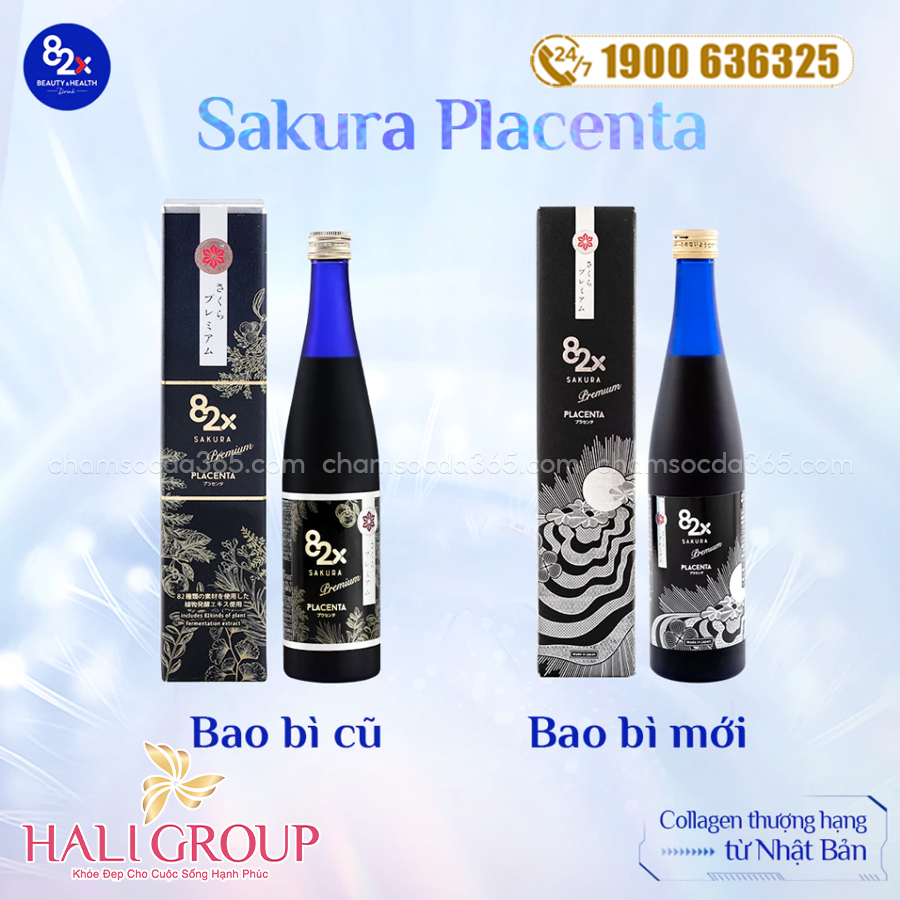 Nước Placenta 82X Sakura Premium Nhật Bản (Mẫu Mới)