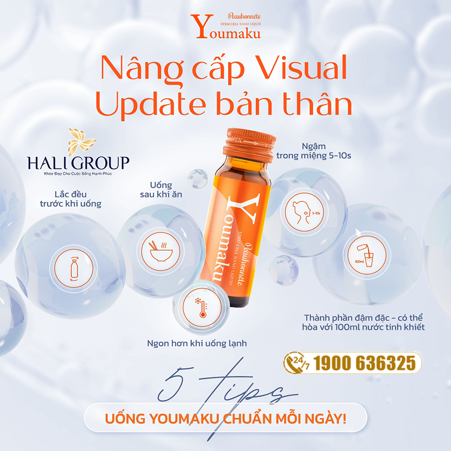 cách dùng Youmaku Stem Cell Nano Liquid