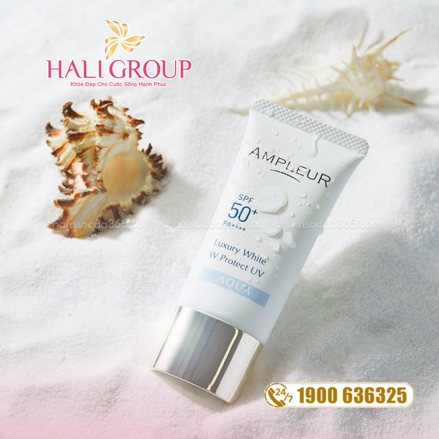 Kem Chống Nắng Aqua Ampleur Luxury White W Protect SPF 50+/PA++++