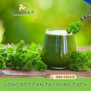 uống bột cần tây đúng cách