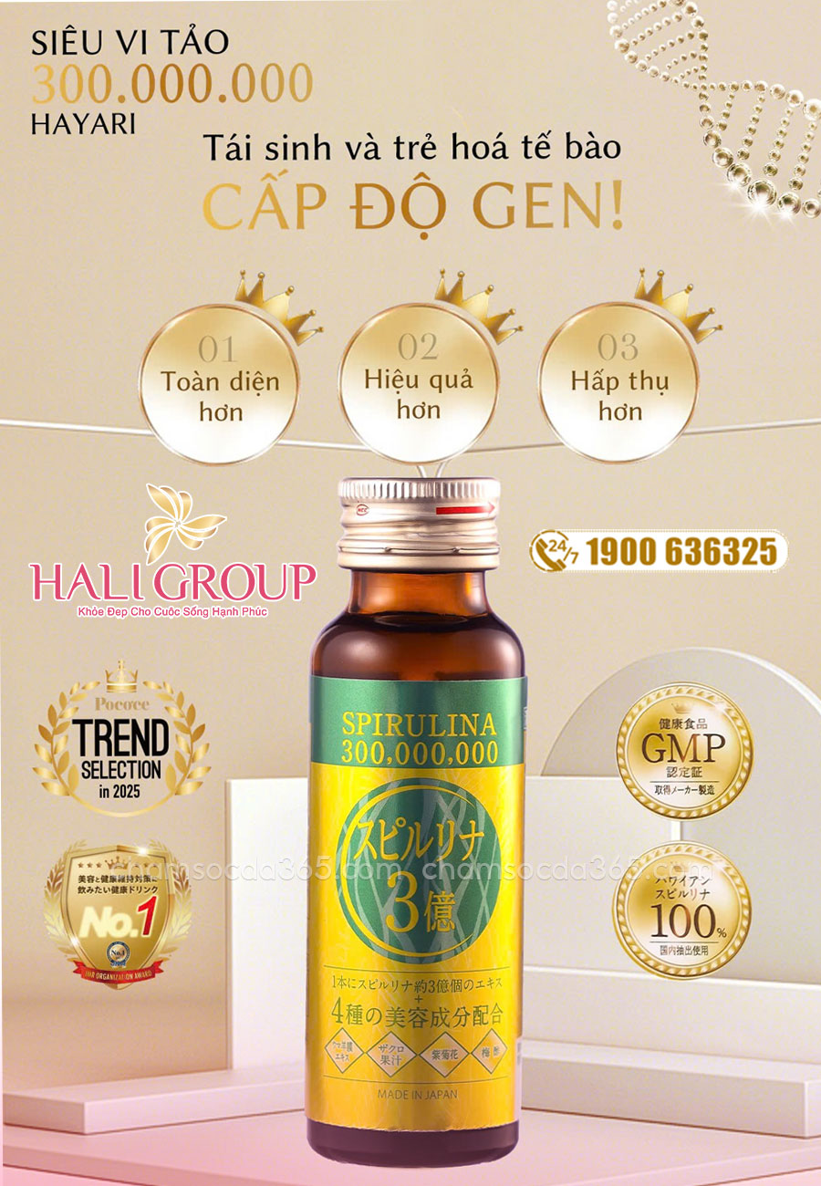 nước siêu vi tảo 300 triệu hayari mẫu mới