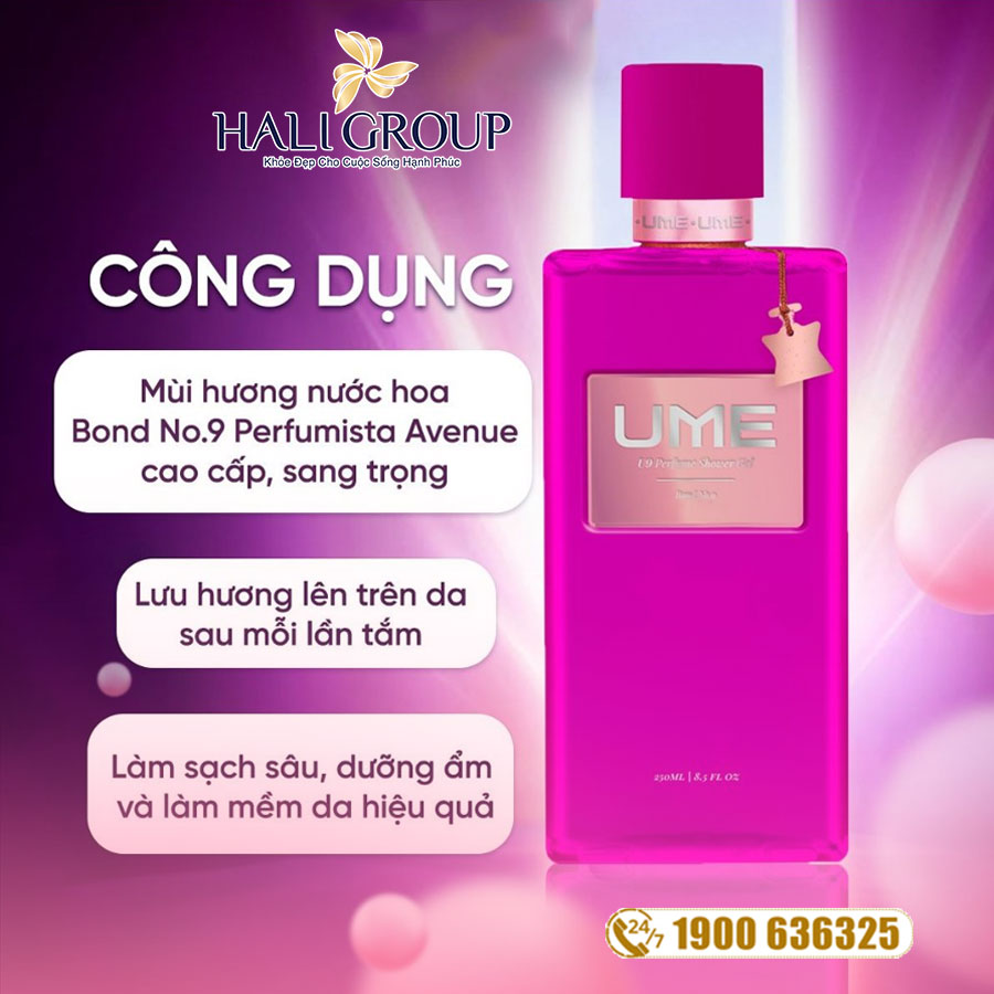 công dụng sữa tắm nước hoa U9 UME Ngọc Trinh