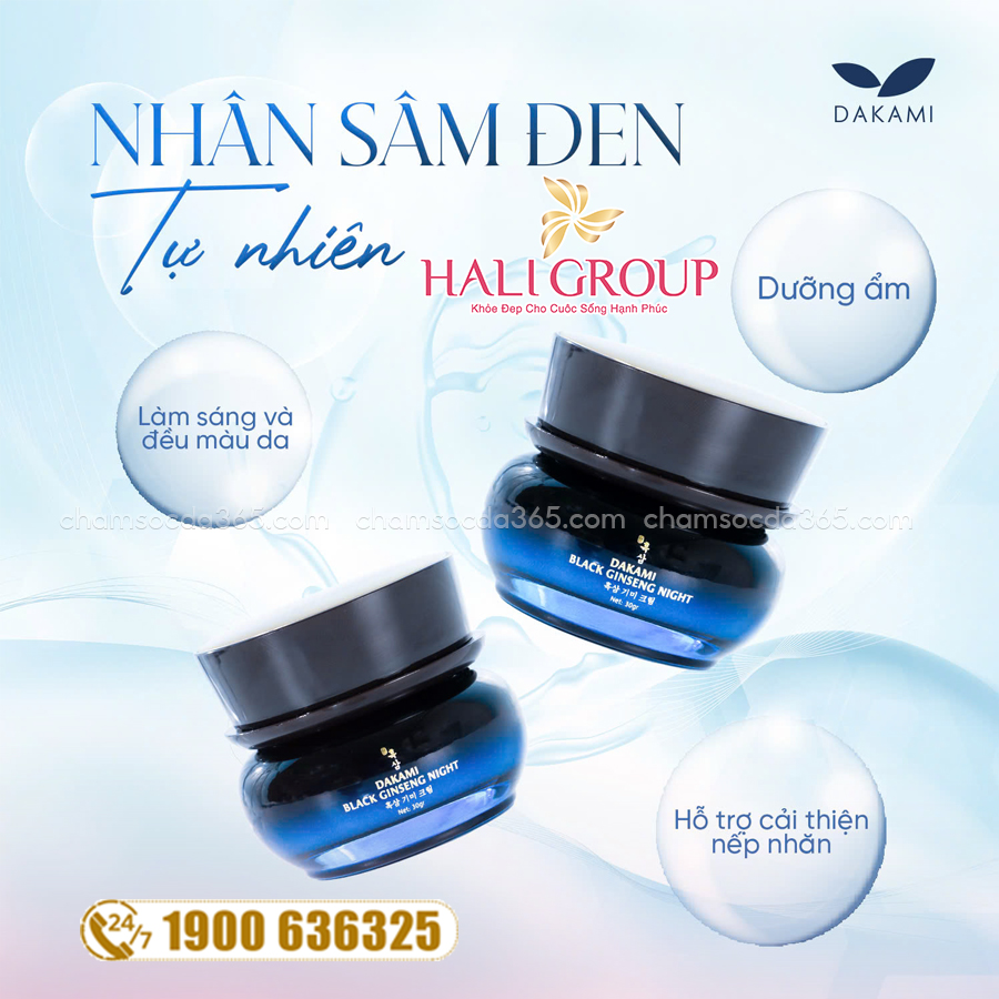 công dụng Kem Nám Sâm Đen Dakami Black Ginseng (Ngày Và Đêm)