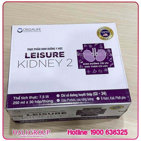 Thực Phẩm Dinh Dưỡng Y Học Leisure Kidney 2 (Thùng 30 Hộp x 250ml) - Ảnh 3