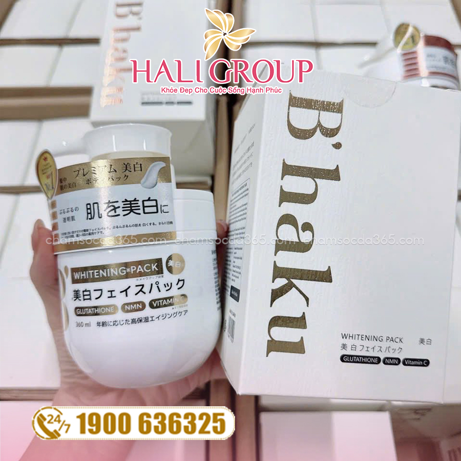 cách dùng Kem Ủ Sáng B’Haku Whitening Pack Nhật Bản