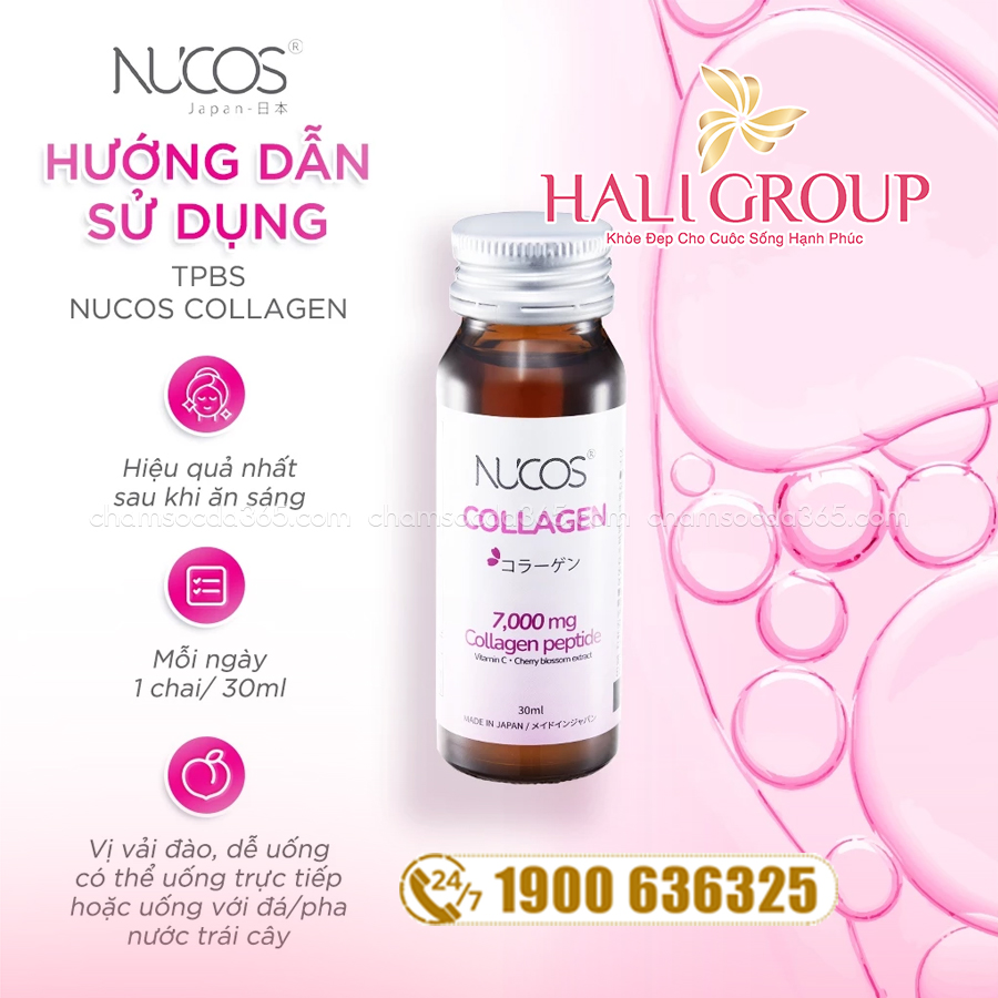 cách dùng Nước Uống Collagen Nucos 7000 Nhật Bản