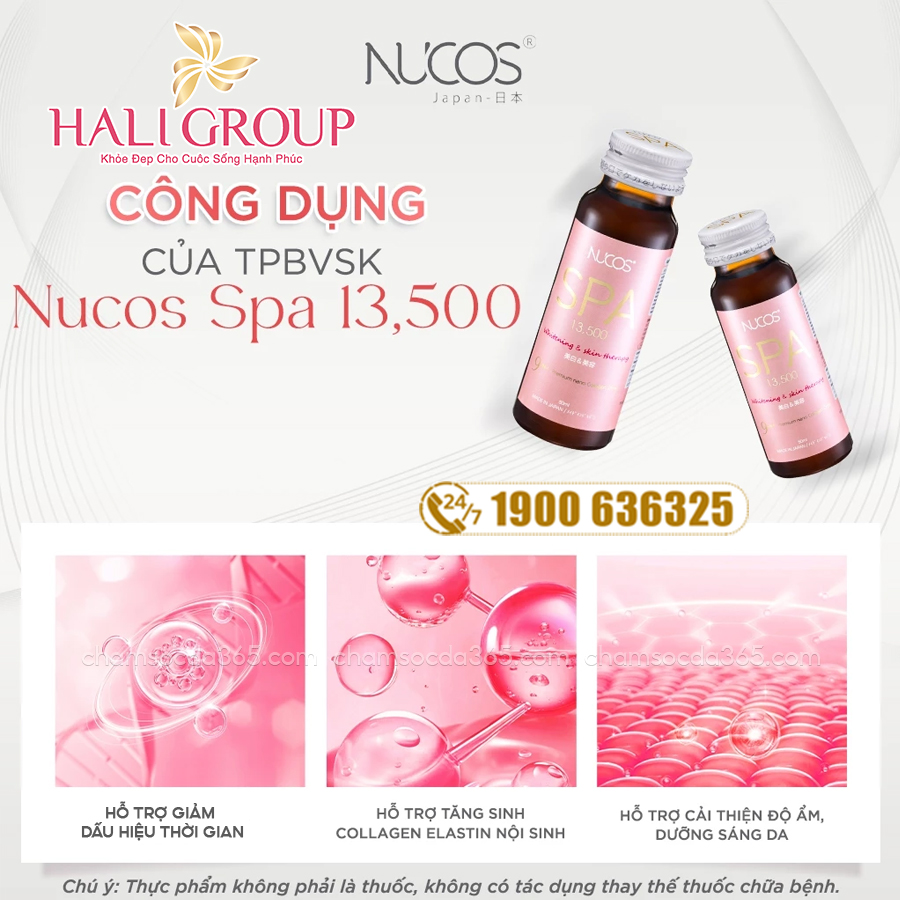 công dụng Nước Uống Collagen Nucos SPA 13.500 Nhật Bản
