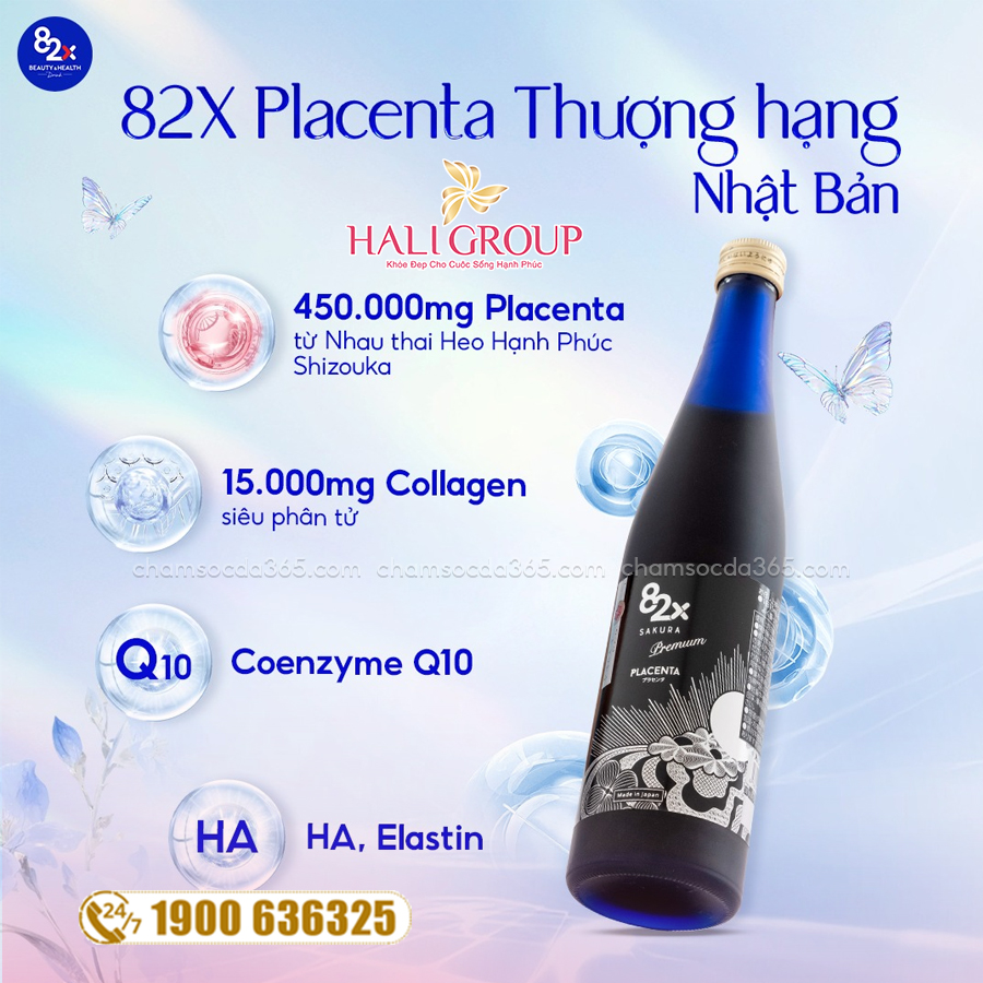 thành phần nước uống 82x placenta sakura