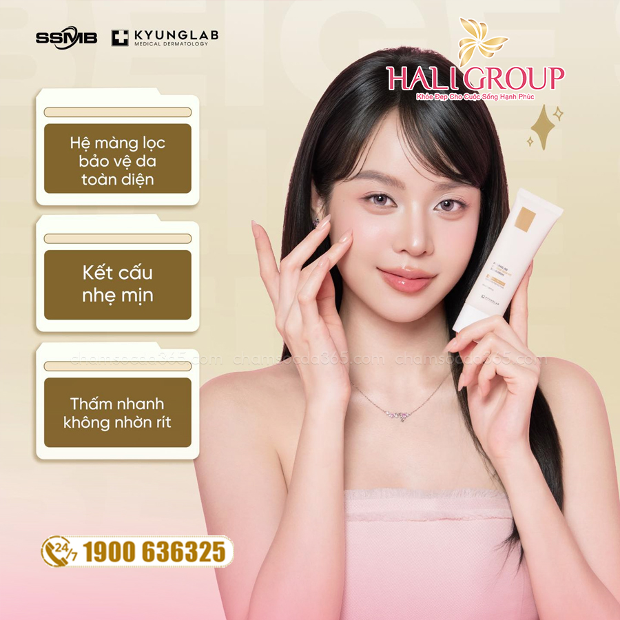 cách dùng Kem Chống Nắng Nâng Tone KyungLab UV Beige Skin-Fit Sunscreen Hàn Quốc