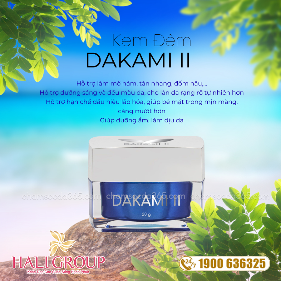 công dụng kem đêm dakami ii mẫu mới