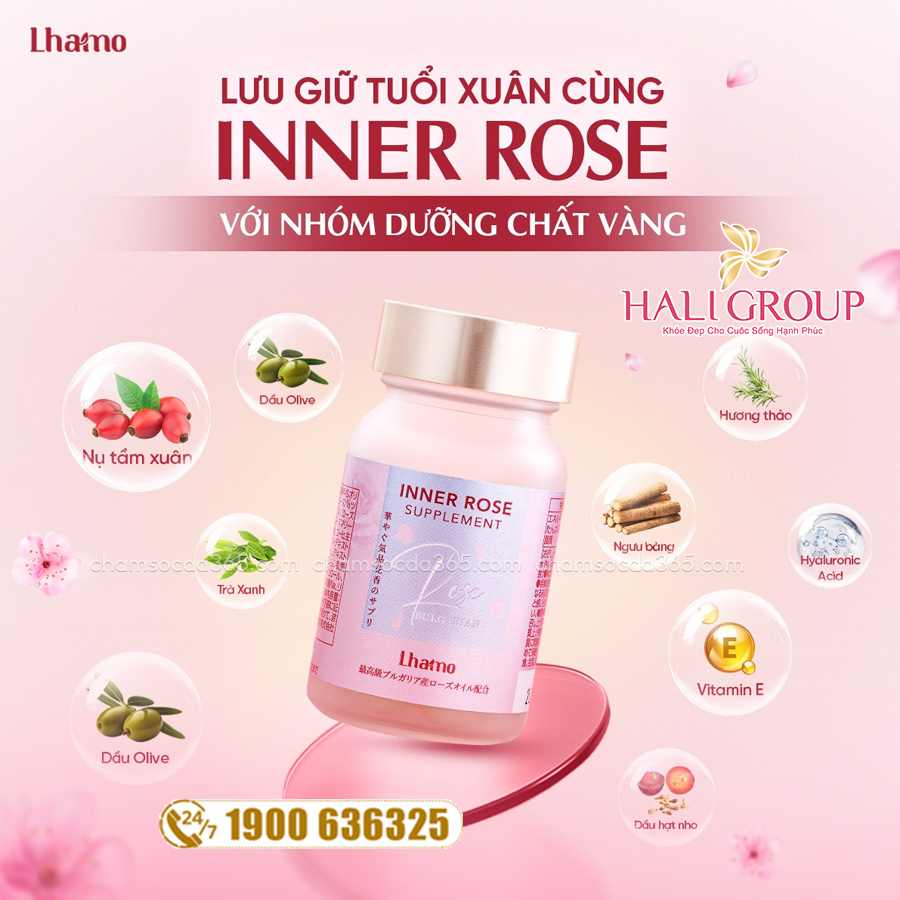 thành phần Viên Uống Hỗ Trợ Thơm Cơ Thể Inner Rose Lhamo Nhật Bản