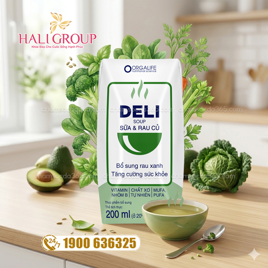 Bữa ăn phụ bổ sung rau xanh Sữa & Rau Củ Delisoup