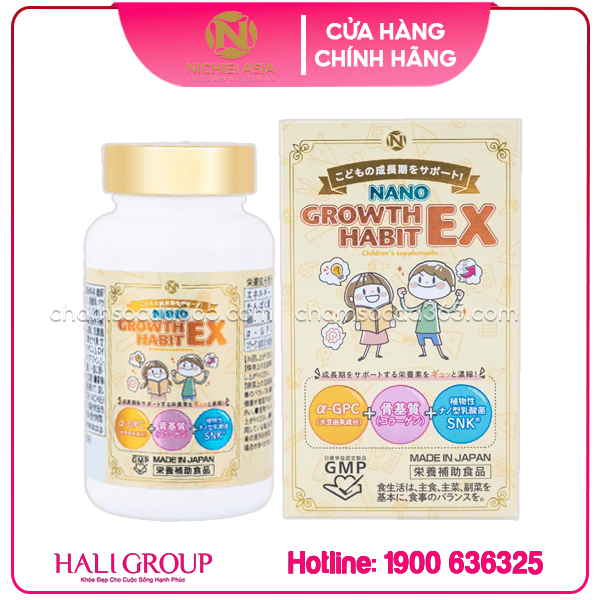 Viên Uống Hỗ Trợ Tăng Chiều Cao Nichiei Bussan Nano Growth Habit Ex Nhật Bản