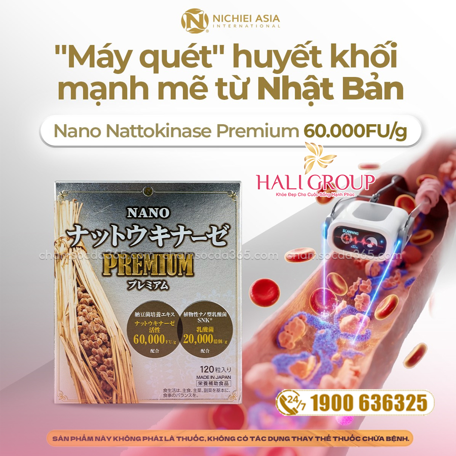công dụng Viên Uống Nano Nattokinase Premium Nichiei Bussan