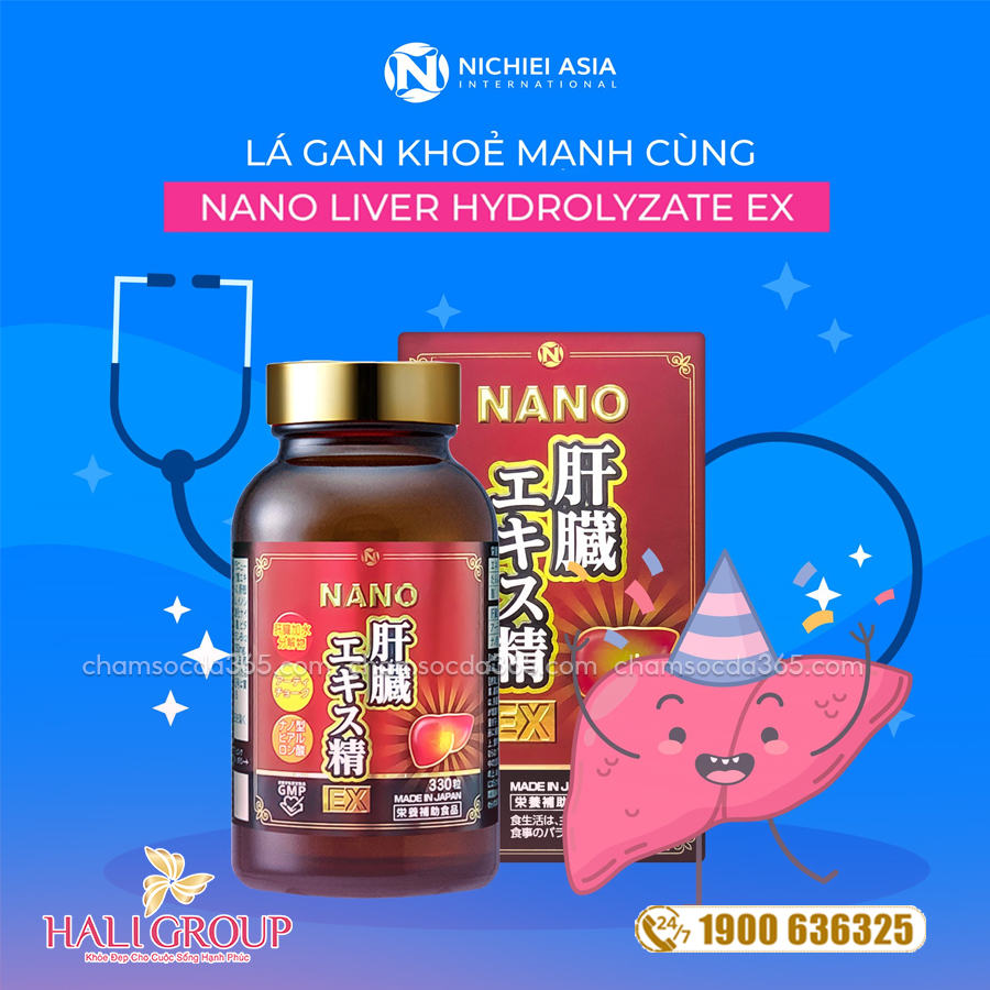 Viên Bổ Gan Nichiei Bussan Nano Liver Hydrolyzate Ex Nhật Bản