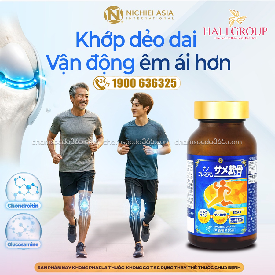 Viên Hỗ Trợ Sức Khỏe Xương Khớp Nichiei Bussan Nano Premium Shark Cartilage Nhật Bản