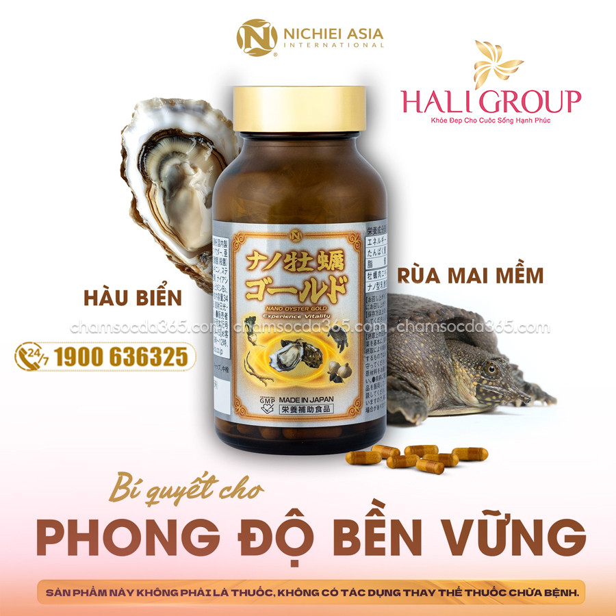 thành phần Viên Uống Hỗ Trợ Sức Khỏe Sinh Lý Nam Nichiei Bussan Nano Oyster Gold Nhật Bản