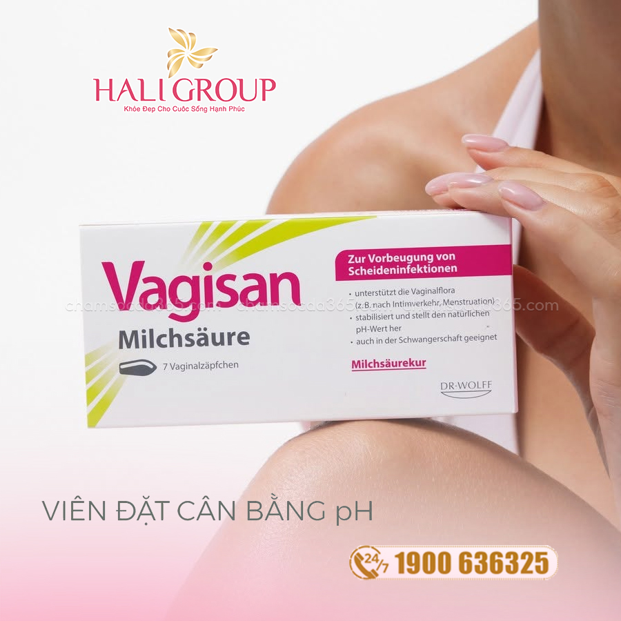 công dụng Viên Đặt Cân Bằng pH Vùng Kín Vagisan Milchsäure Đức