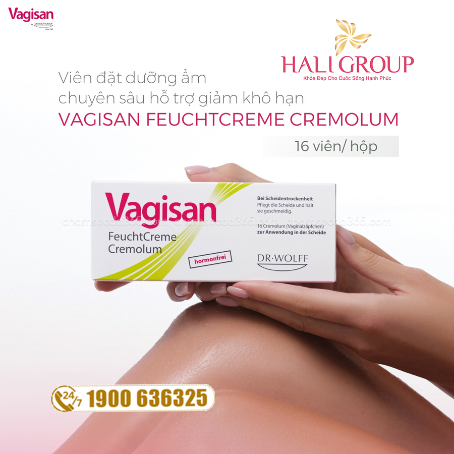 Viên Đặt Dưỡng Ẩm Vùng Kín Vagisan FeuchtCreme Cremolum